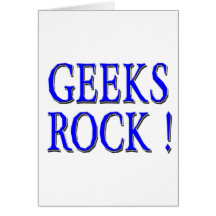 Geekssten!  Blått Hälsnings Kort