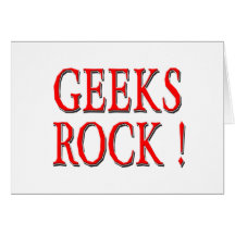 Geekssten!  Rött Hälsnings Kort
