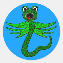 geflügelte Schlange winged snake Aufkleber