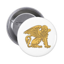 geflügelter Löwe winged lion Button