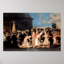 Geissler procession av Francisco De Goya Posters