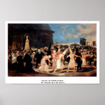 Geissler procession av Francisco De Goya Print