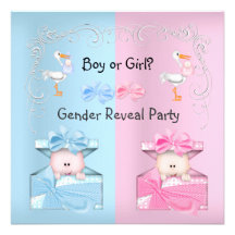 Gender avslöjer partypojken eller flickablått & ro anpassade tillkännagivande