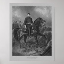 General George McClellan På Hästrygg -- Inbördeskr Print