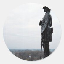 General Gouverneur Warren Minnesmärke Rund Klistermärke