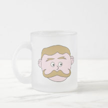 Gentleman med mustache.en kaffe koppar