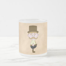 Gentleman med top hat och mustasch. Anpassningsbar Kaffe Koppar
