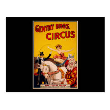 Gentry Bros. Cirkus Vykort