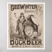 Geo. Öl för vinterbryggeriBock Affisch