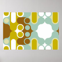 geometriskt india för dämpad abstrakt retro konst  print
