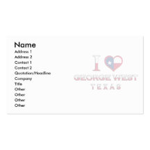George väster, Texas Visitkort