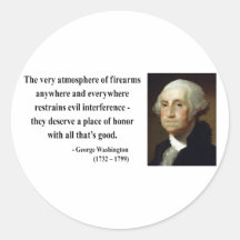 George Washington citationstecken 7b Runda Klistermärken