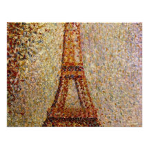Georges Seurats målning: Det Eiffel torn (1889) Anpassningsbara Tillkännagivanden