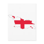 Georgia flag map postcard