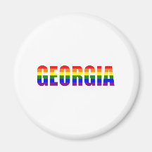 Georgia gay pride kylskåpsnagnet