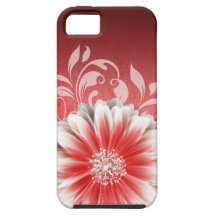 Gerberadaisyrulla 1% pipe% röda burgundy iPhone 5 Case-Mate fodral