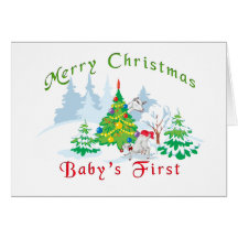 Getjulbaby första jul hälsningskort