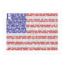 Gettysburg adress vykort