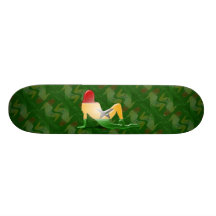 Ghanansk flickaSilhouetteflagga Anpassningsbara Skateboard