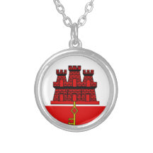 Gibraltar Flag Personalized Necklace