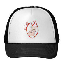 Gifta sig det kärlekhatten/locket mesh kepsar