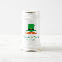 Gifta sig för st patrick's day för trollhattmustas kaffe kopp