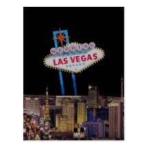 GIFTA SIG i den sagolika Las Vegas vykortet