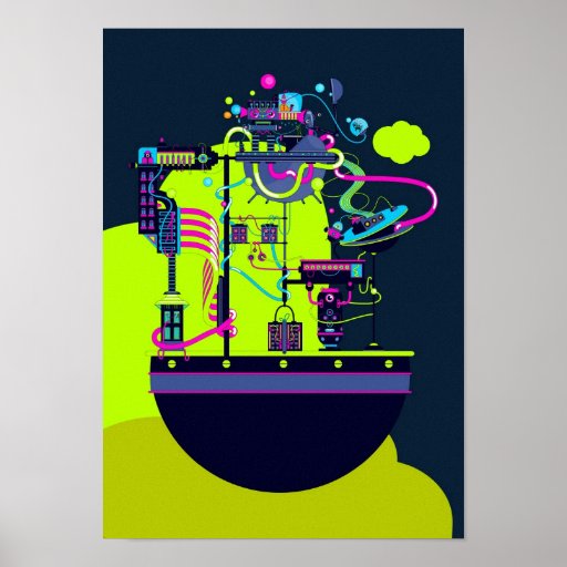 Gigantisk fabrik posters
