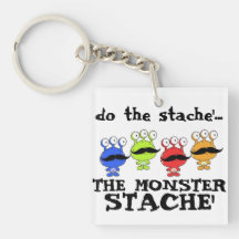 gigantisk stache mosar parodi nyckelringar
