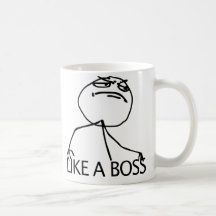 Gilla för chef för ursinnetecknad yeah en meme mugg