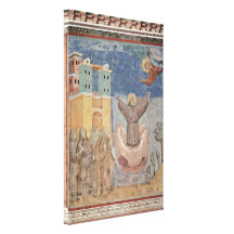 Giotto di Bondone - julen festar i skog Kanvasduk Med Gallerikvalitet