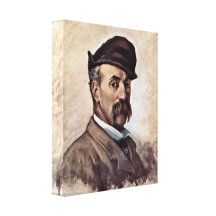 Giovanni Fattori - självporträtt av femtio år Sträckta Kanvas Tryck