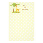 Giraff och träd personligt brevpapper