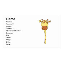 Giraff som framlänges vänder mot. Cartoon. Visit Kort