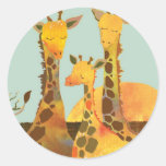 Girafffamilj Klistermärke