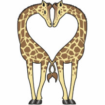 Giraffkärlek Photo Cut Out
