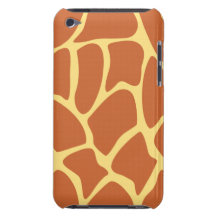 Girafftryckmönster i brunt och Yellow. iPod Touch Cases