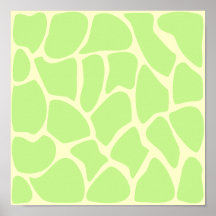 Girafftryckmönster i ljus limefruktGreen. Affisch