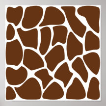 Girafftryckmönster i mörka Brown. Affischer