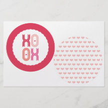 Girlander för XOXO-valentinparty 4" baneruppsättni Flyg Blad