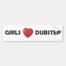 Girsl hjärta Dubstep Bildekal