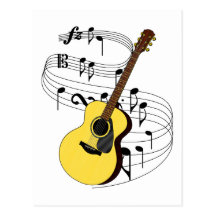 Gitarr Vykort