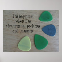 Gitarrplockor, Strumming, plockning och Jammin Posters