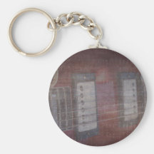 Gitarruppsamlingar grunged bleknad musik nyckel ring