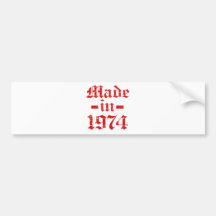 Gjort i 1974 designer bildekaler