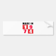 Gjort i 1974 födelsedagdesigner bildekaler