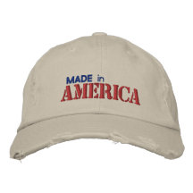 "Gjort i Amerika" broderat lock Broderad Baseball Keps