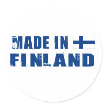 Gjort i Finland Runda Klistermärken