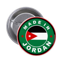 gjort i frimärke för runda för etikett för jordan  knappar med nål