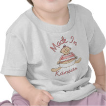 Gjort i Kansas - flicka T-shirts